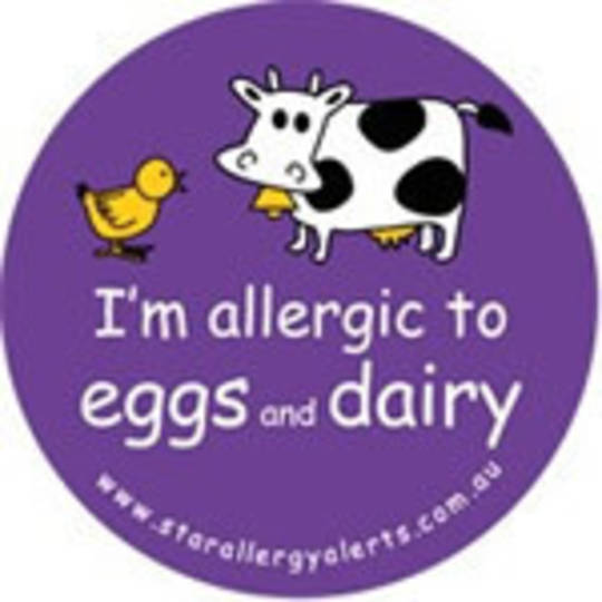 I'm Allergic to Eggs and Dairy Badge Pack